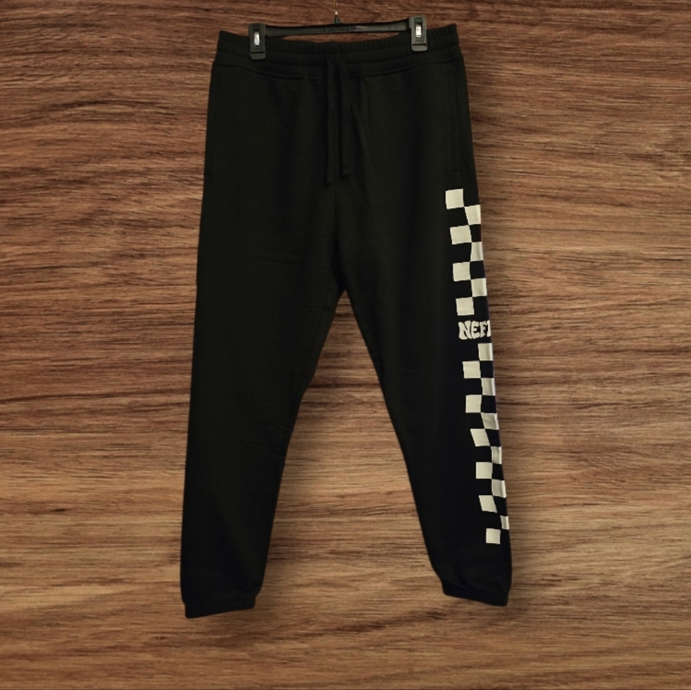 NWOT Neff Black and White Checkered Mens Joggers